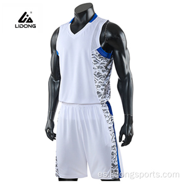 Jersey de baloncesto en blanco liso